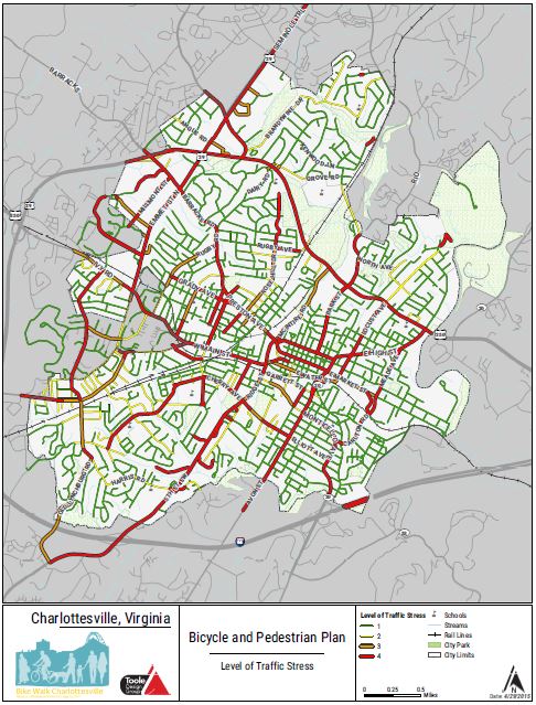 Charlottesville LTS Map