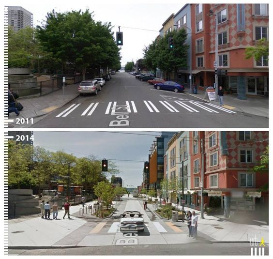 Bell Street Seattle Before &amp; After Shared Space
