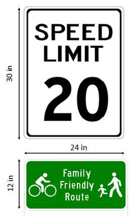 Family Friendly Route Sign